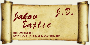 Jakov Dajlić vizit kartica